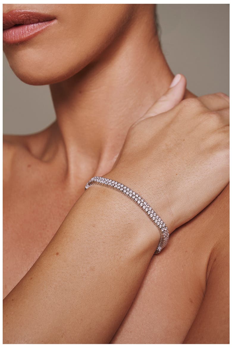 Rosaline Tennis Bracelet, Alternate, color, SILVER