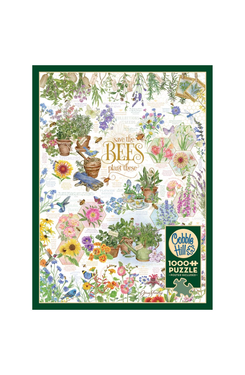 Cobble Hill Save the Bees 1000 Piece Puzzle, Alternate, color, Multicolored