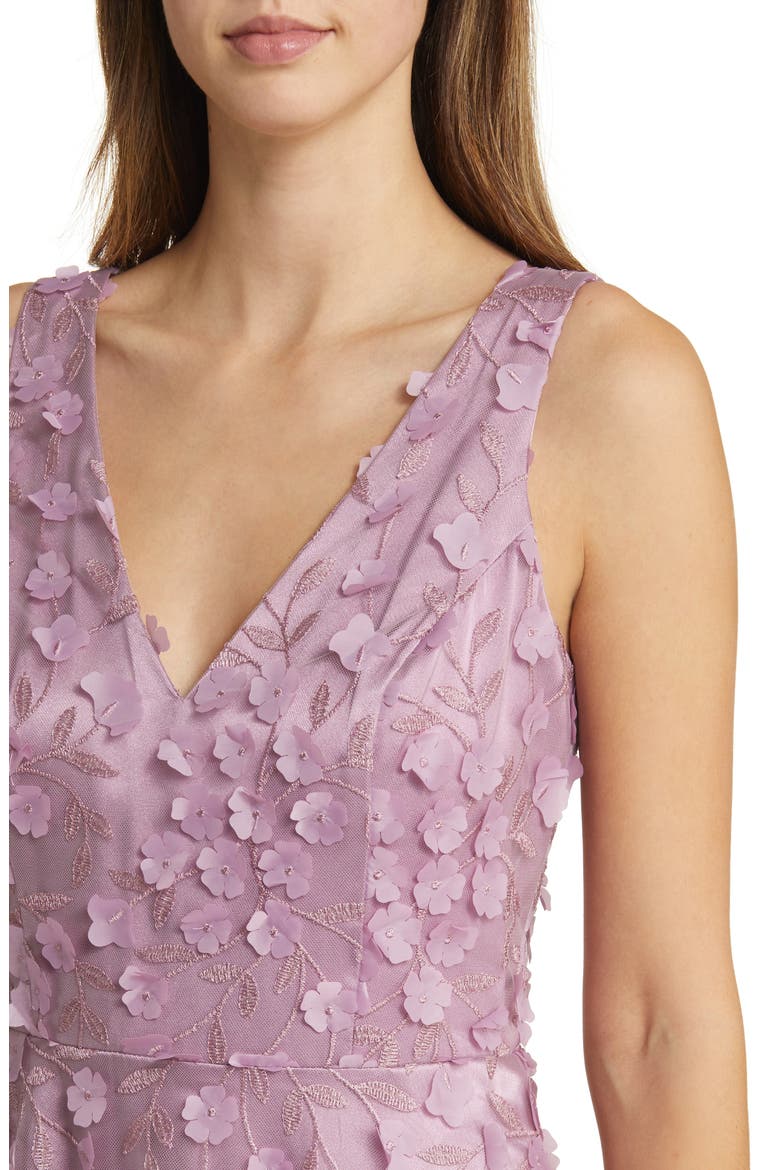 3D Floral Evening Gown, Alternate, color, MAUVE