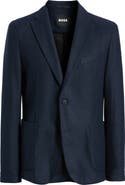 BOSS Hanry Slim Fit Textured Navy Sport Coat