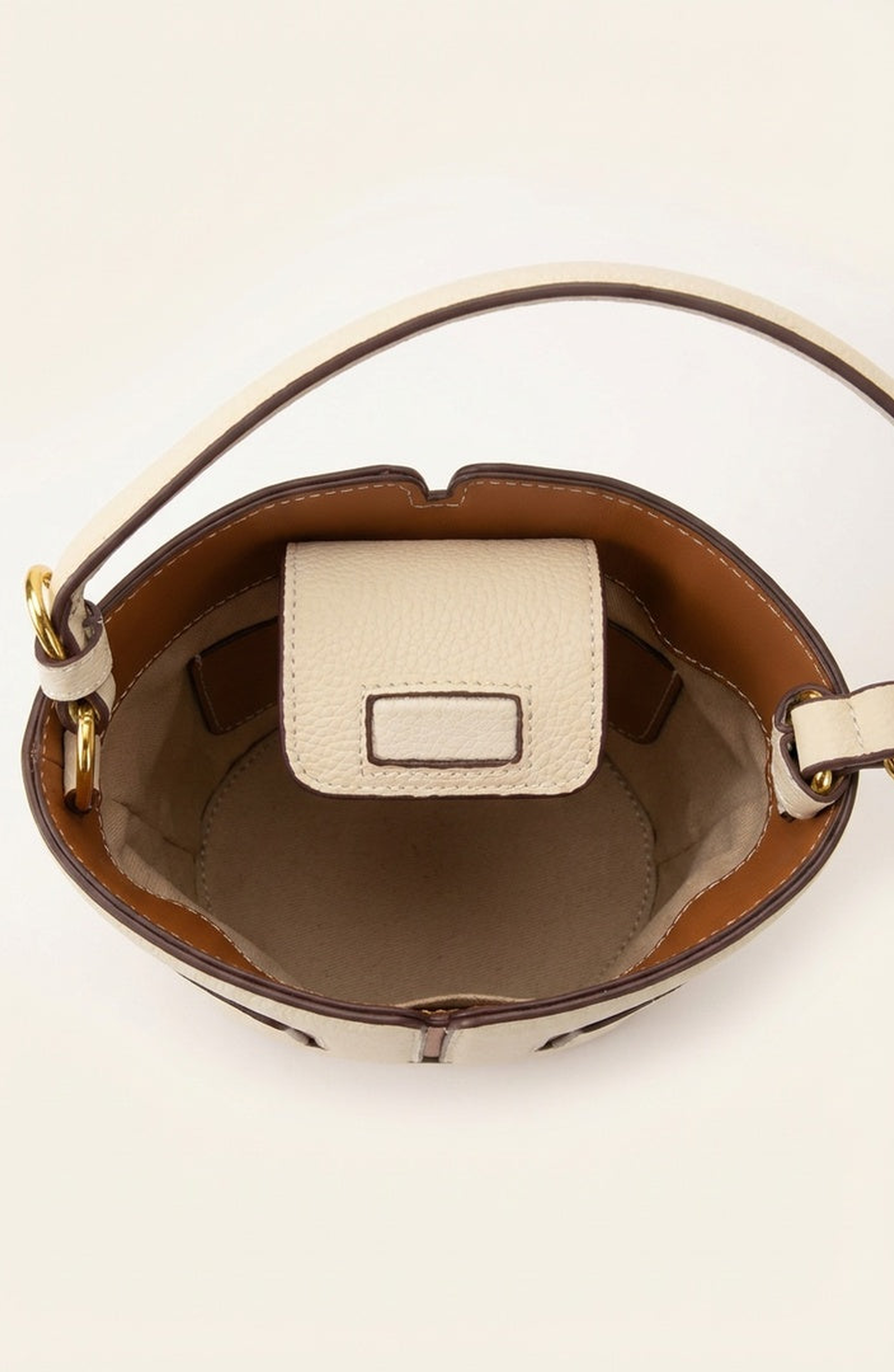 Modenaire Structured Mini Bucket Bag, Alternate, color, Cream