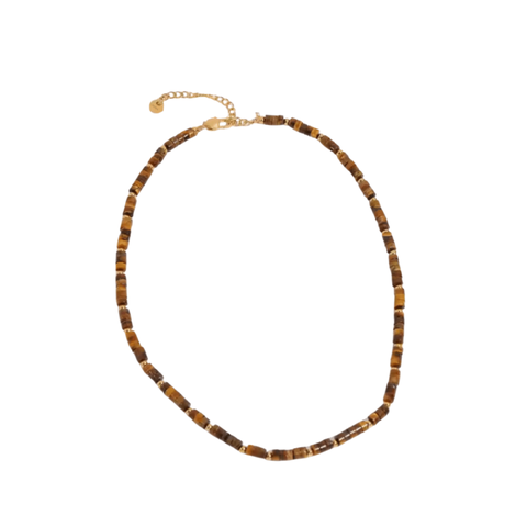 Horizon Tiger Eye Stainless Steel Necklace