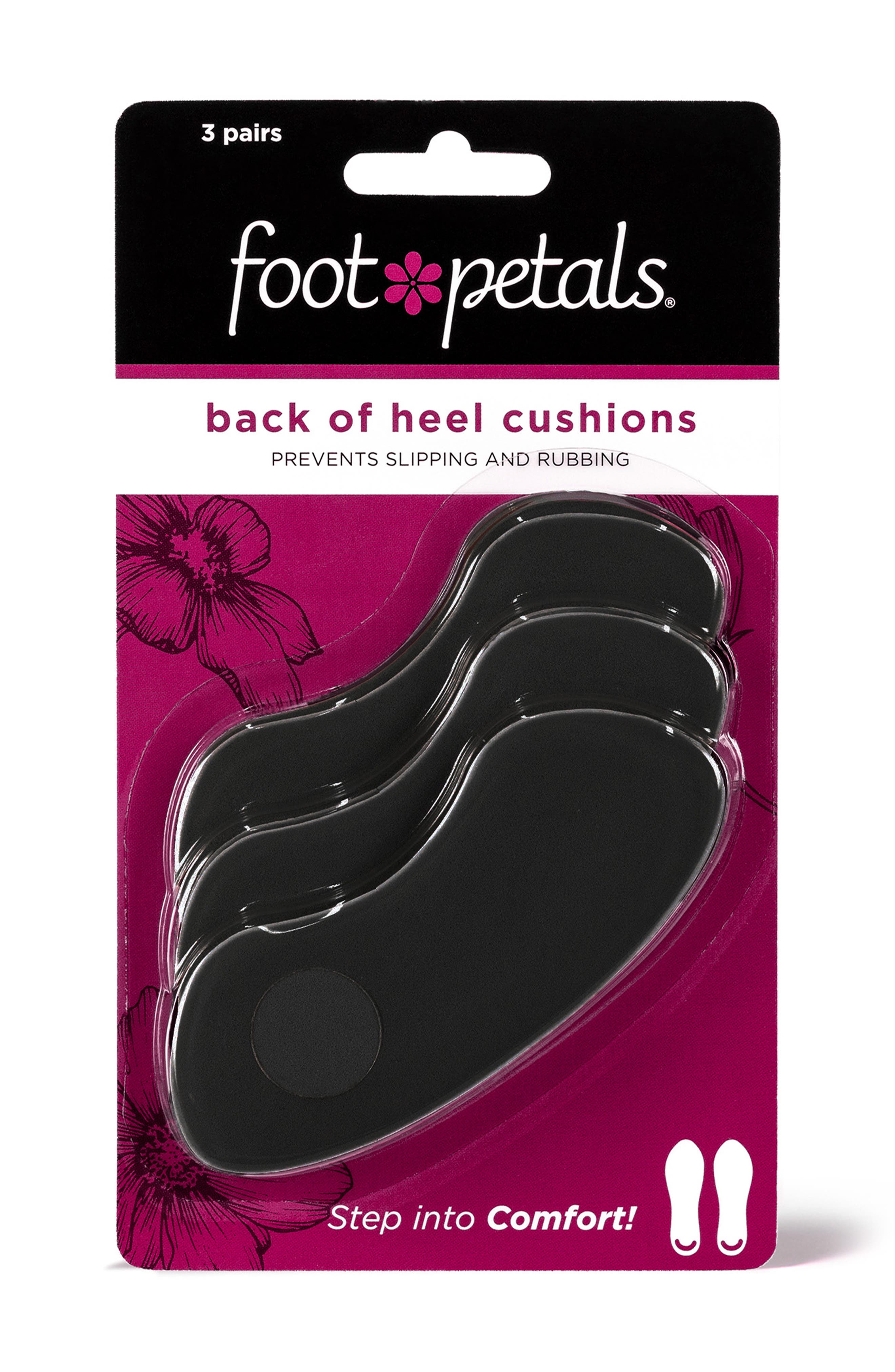 3-Pack Back-of-Heel Cushions, Alternate, color, BLACK