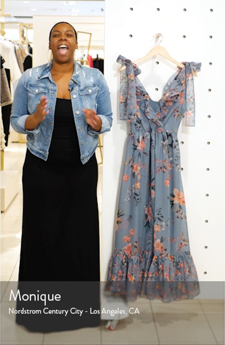 Cecile Floral Print Maxi Dress, sales video thumbnail