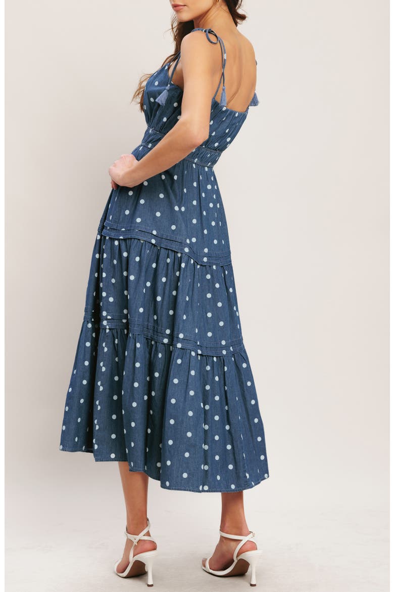 Tie Strap Chambray Dress, Alternate, color, MEDIUM INDIGO