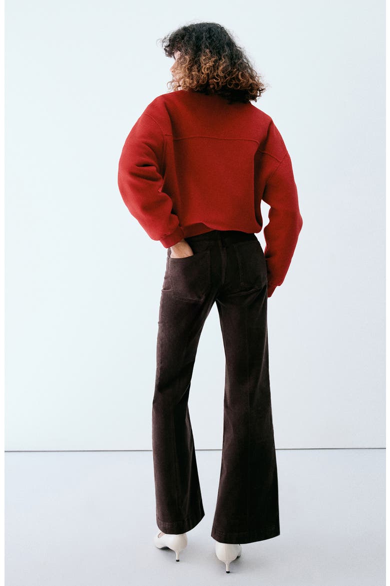 Jolene Flare Corduroy Jeans, Alternate, color, BROWN
