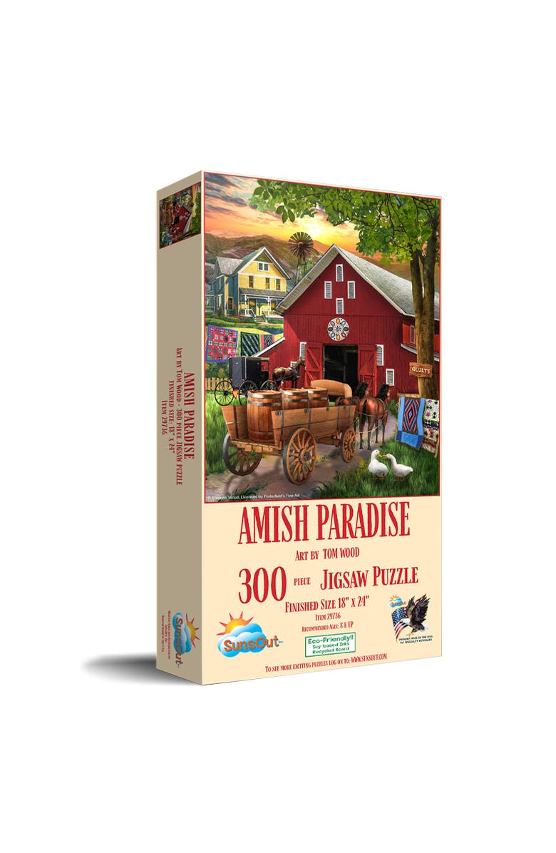 Sunsout Amish Paradise 300 piece Jigsaw Puzzle for Adults, Main, color, Multicolor