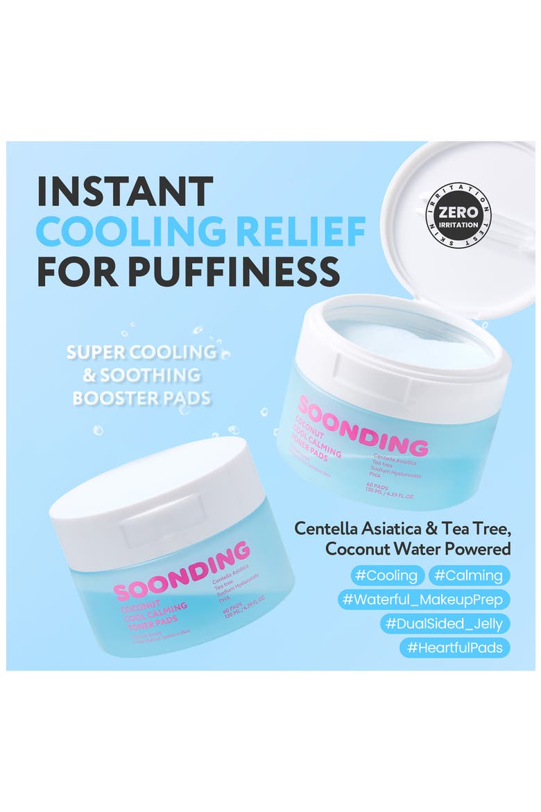 Coconut Cool Calming Toner Pads - 60 Count, Alternate, color, NO COLOR