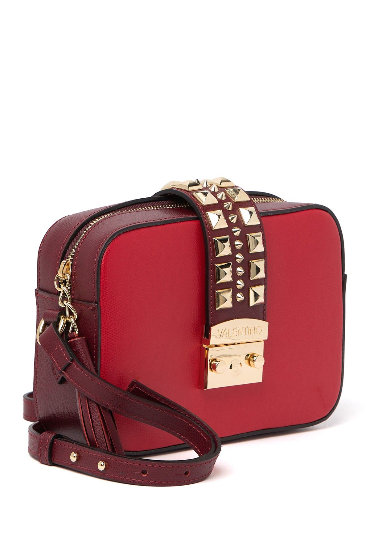 VALENTINO BY MARIO VALENTINO Lila Studded Leather Camera Crossbody Bag, Alternate, color, 