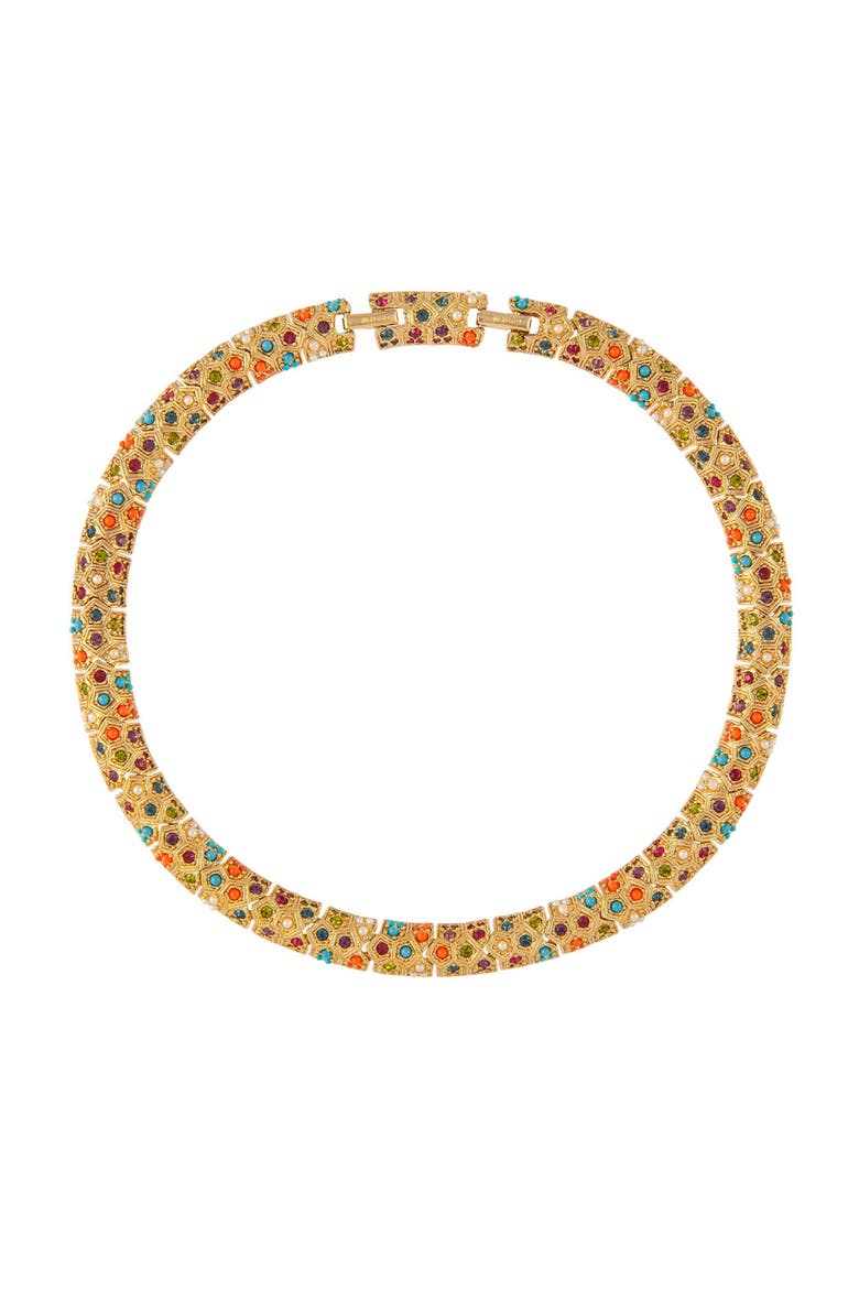 1980s Vintage D Orlan Colourful Swarovski Crystal Collar, Main, color, Monet