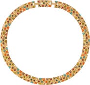 Susan Caplan 1980s Vintage D Orlan Colourful Swarovski Crystal Collar