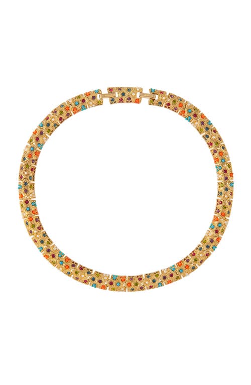 Susan Caplan 1980s Vintage D Orlan Colourful Swarovski Crystal Collar