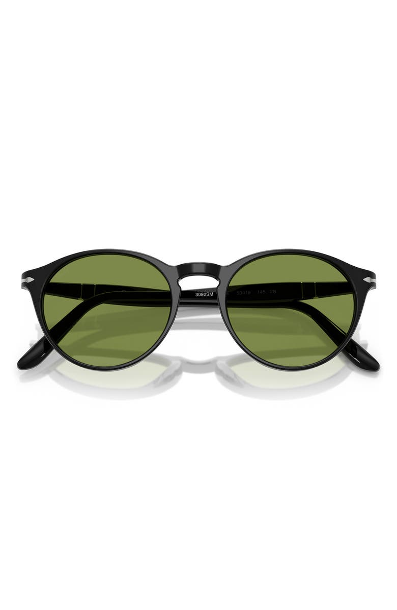 Persol 50mm Phantos Sunglasses, Alternate, color, Black / Green