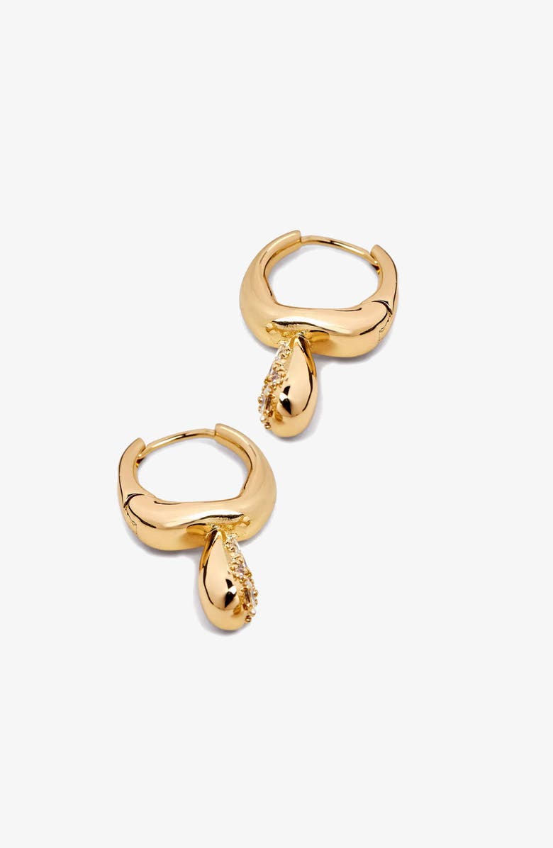 YOJ Petra Pave Hoop In Gold And Crystals, Alternate, color, Gold