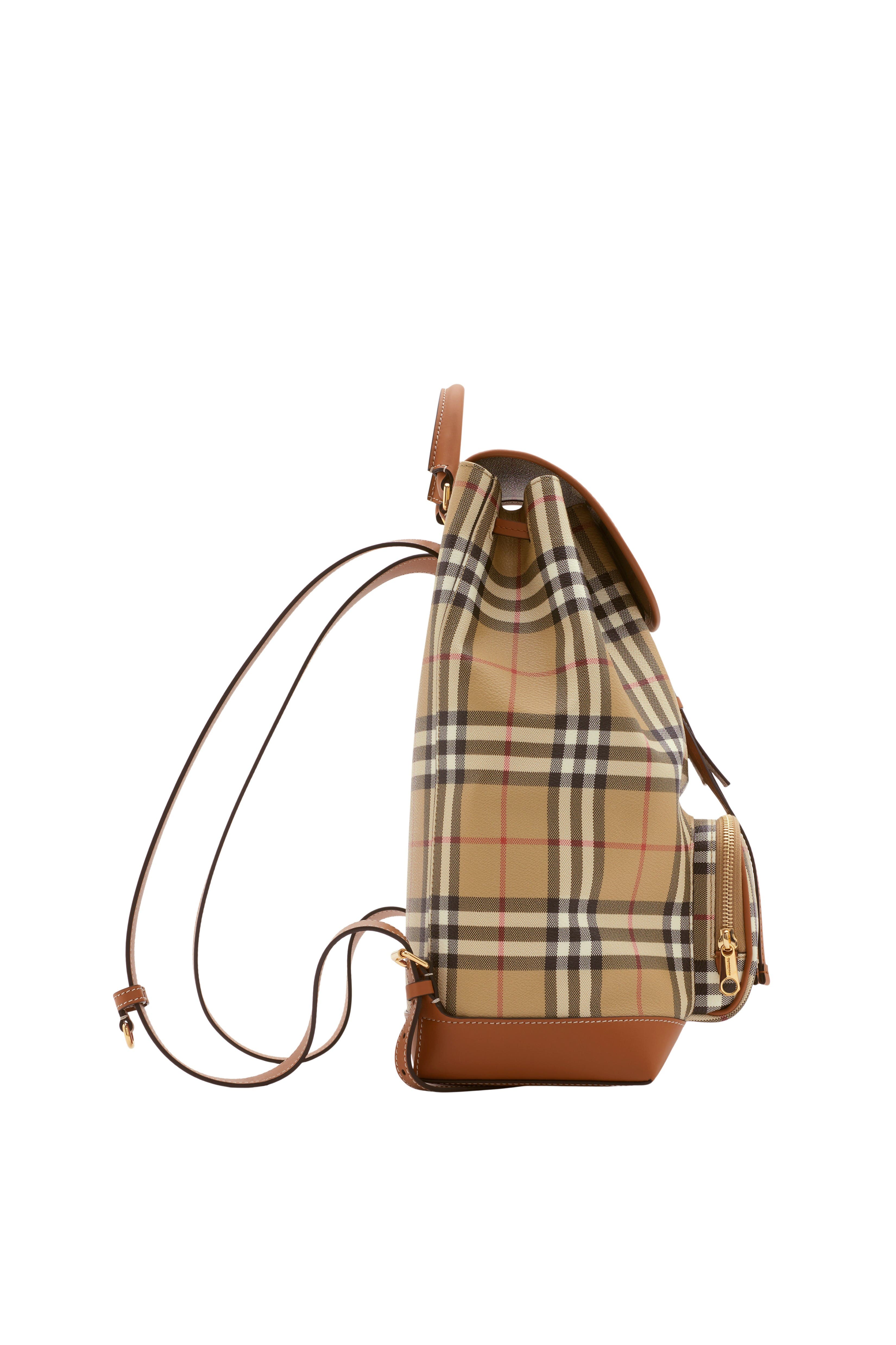 Burberry Check Backpack, Alternate, color, 