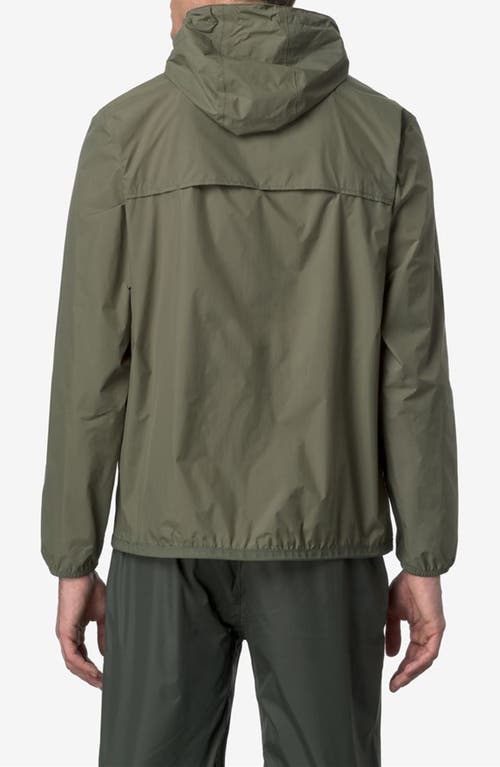 K-way Le Vrai 4.0 Claude Water Repellent Jacket In Green Lichen