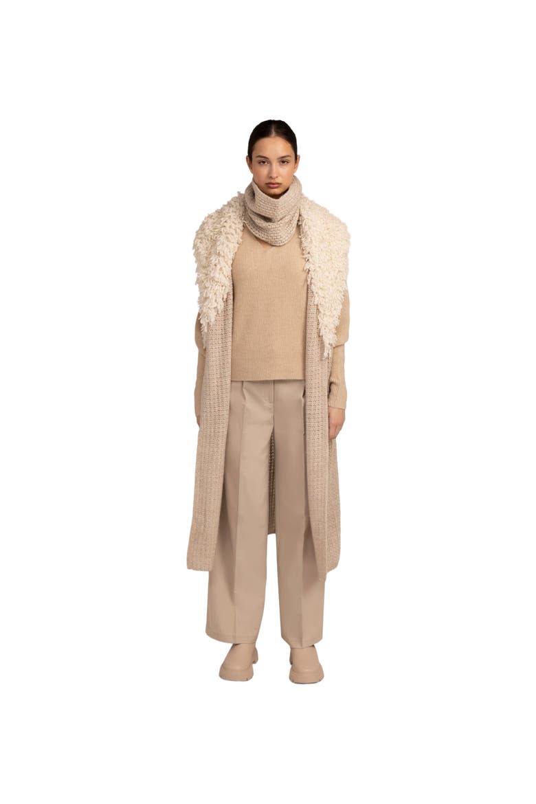 Loop-Stitched Cashmere Vest, Main, color, warm grey