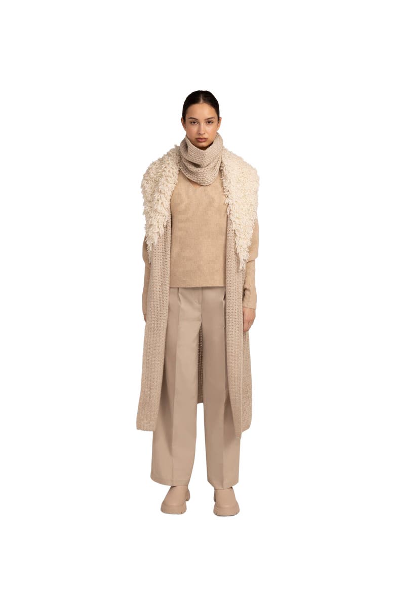 GOBI Mongolian Cashmere Loop-Stitched Cashmere Vest, Main, color, Warm Grey