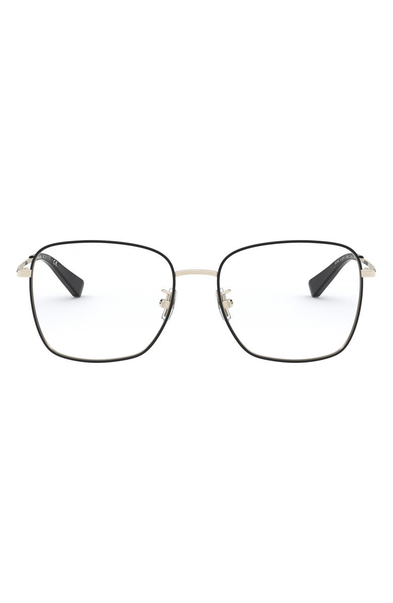 COACH 55mm Rectangular Optical Glasses, Main, color,
