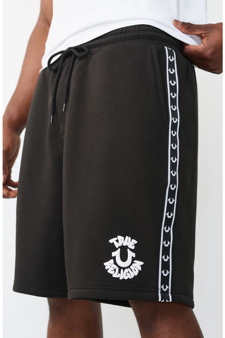 Logo Fleece Shorts, Alternate, color, JET BLACK