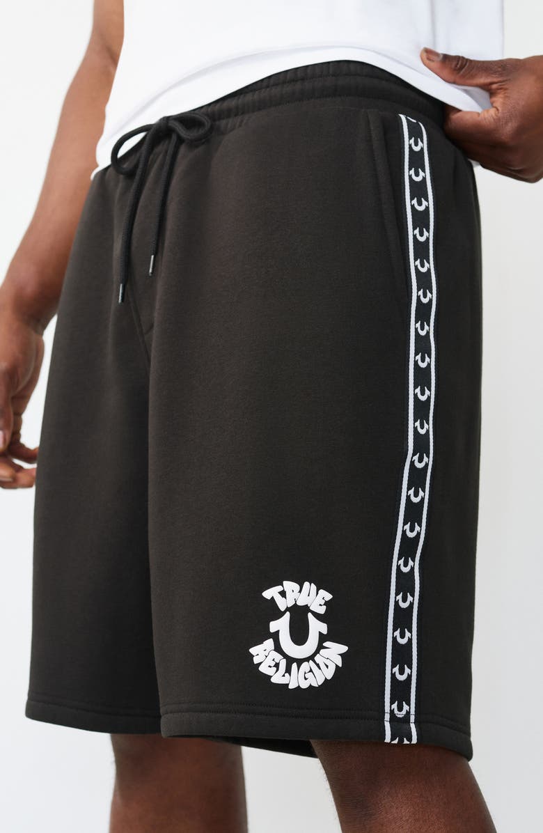 True Religion Logo Fleece Shorts, Alternate, color, 