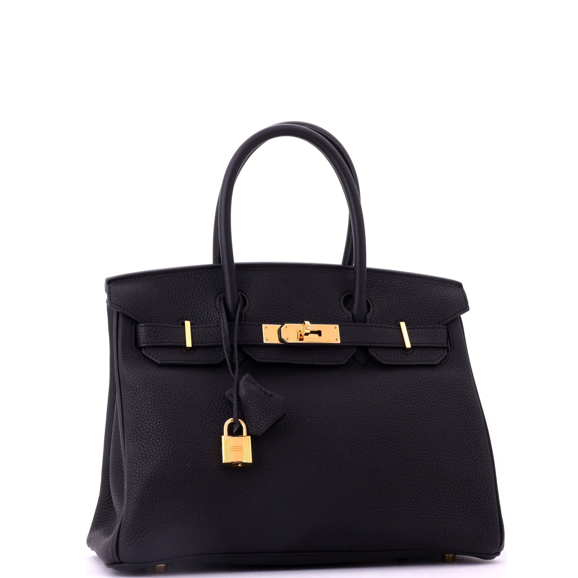 Pre-Owned Hermes Birkin Handbag Black Togo with Gold Hardware 30, Alternate, color, Noir