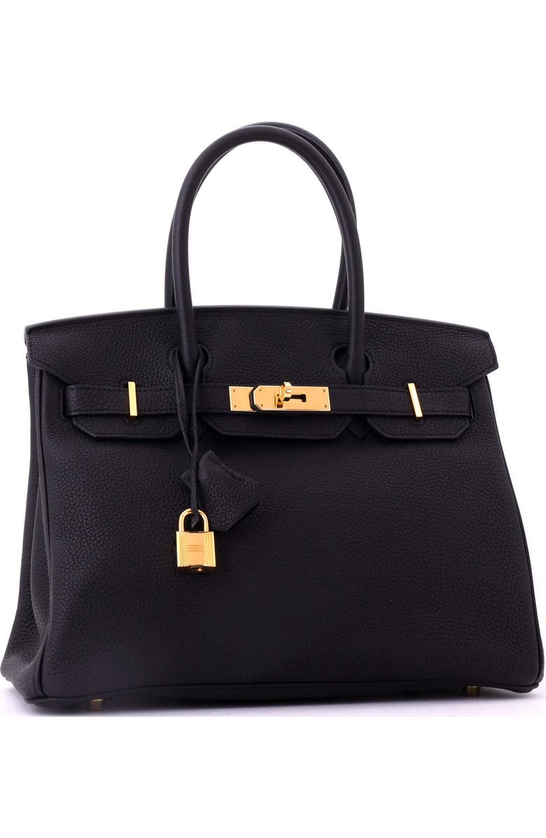 Pre-Owned Hermes Birkin Handbag Black Togo with Gold Hardware 30, Alternate, color, Noir