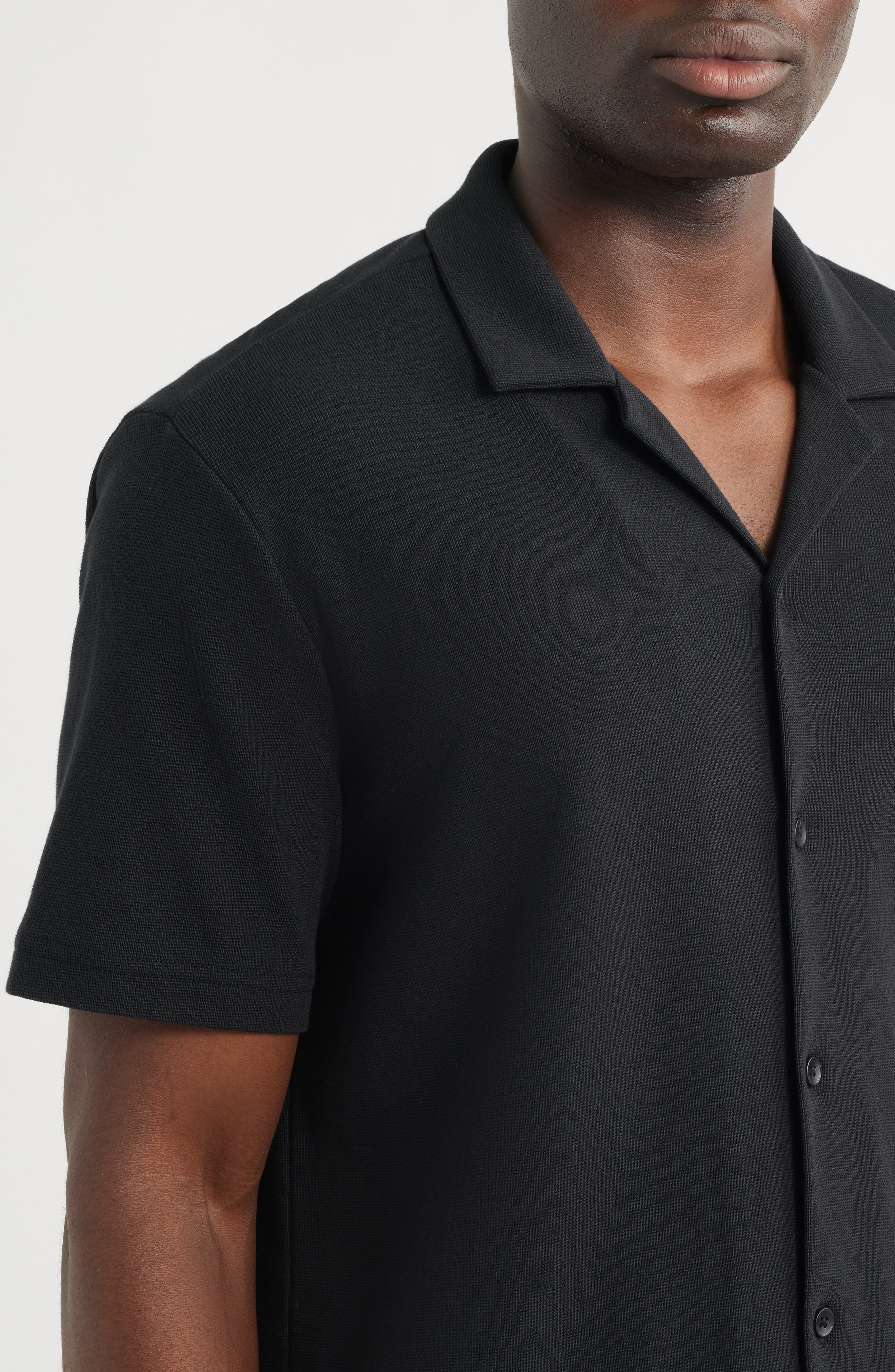 Мужские Nordstrom Seaport Knit Cotton Camp Shirt — фото 2