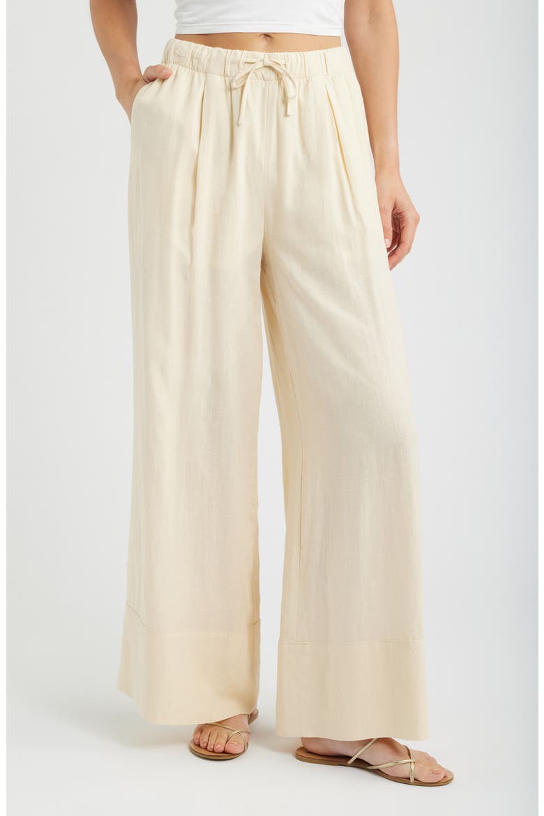 Antibes Ombré Tie Waist Pants, Main, color, BUTTER