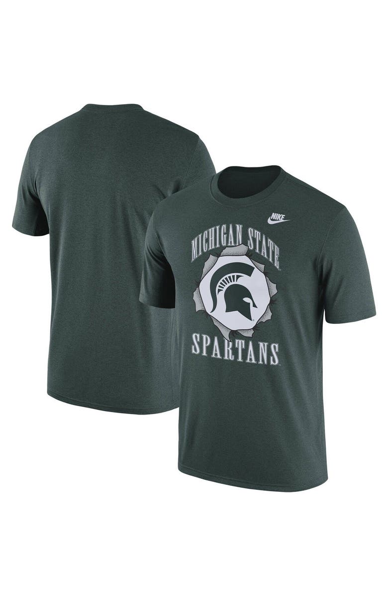 Nike Men's Nike Green Michigan State Spartans Campus Back to School T-Shirt, Main, color, 