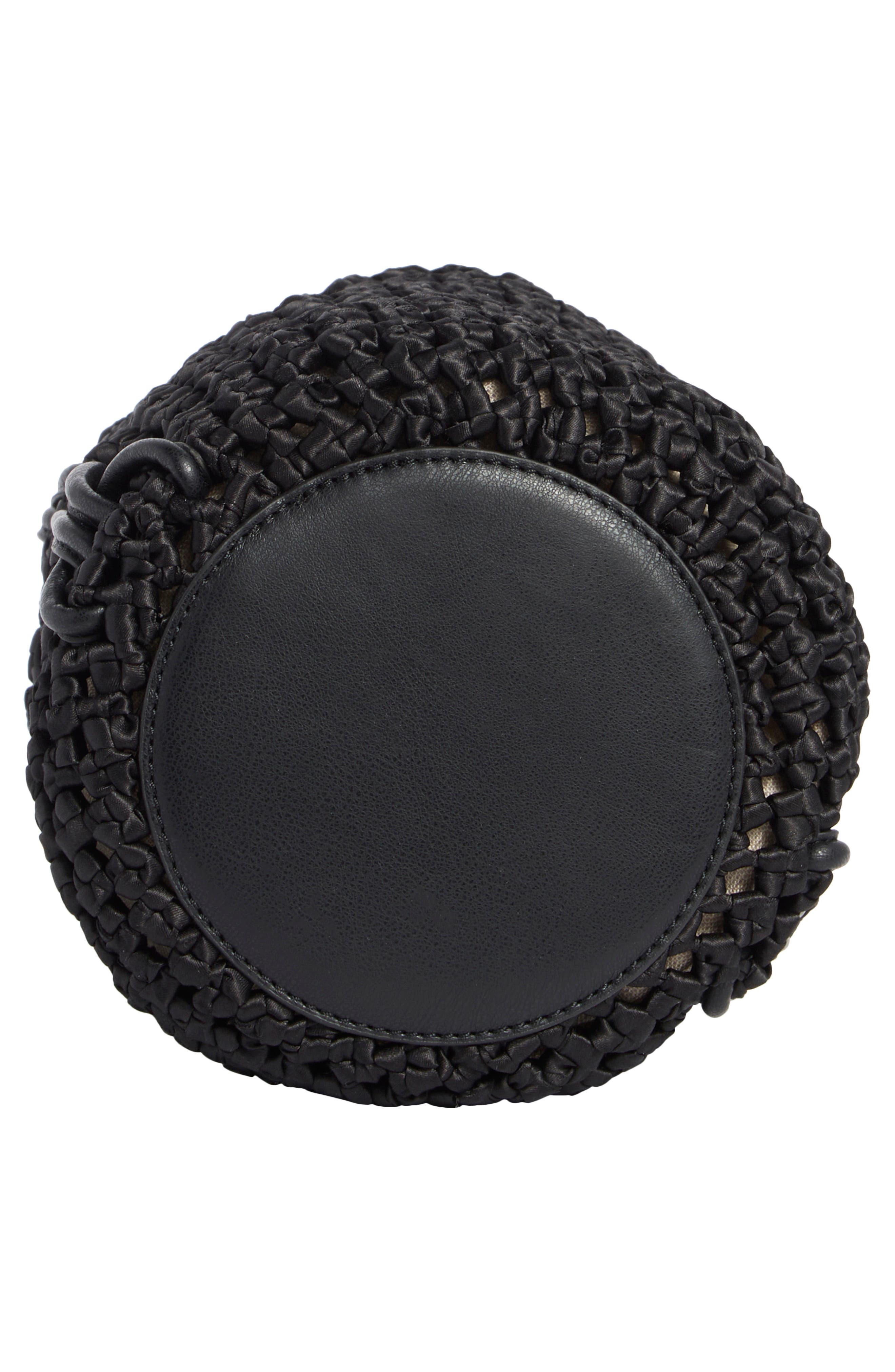 Dolce Vita Woven Bucket Bag, Alternate, color, Black