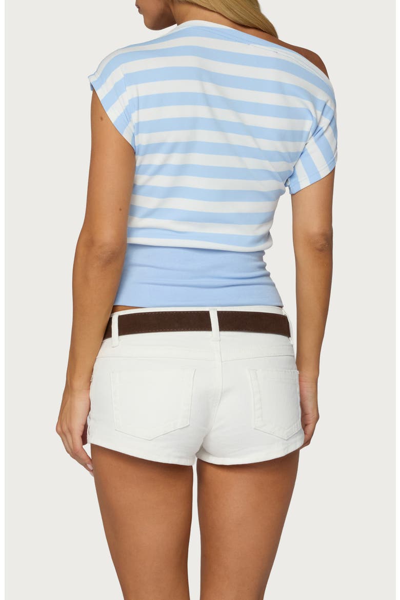 Kittie One-Shoulder Stripe Knit Top, Alternate, color, LIGHT-BLUE-AND-WHITE