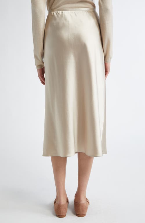 Max Mara Satin Longuette Skirt In Beige