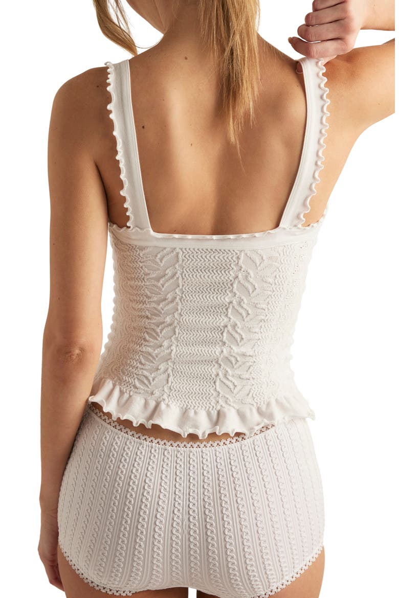So Soft Square Neck Camisole, Alternate, color, CLEAN IVORY