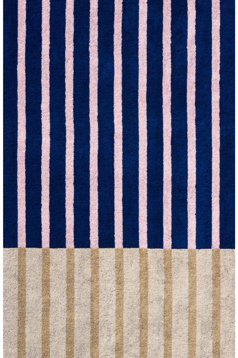 Block Swap Stretch Bath Towel, Alternate, color, NAVY/ PINK/ KHAKI