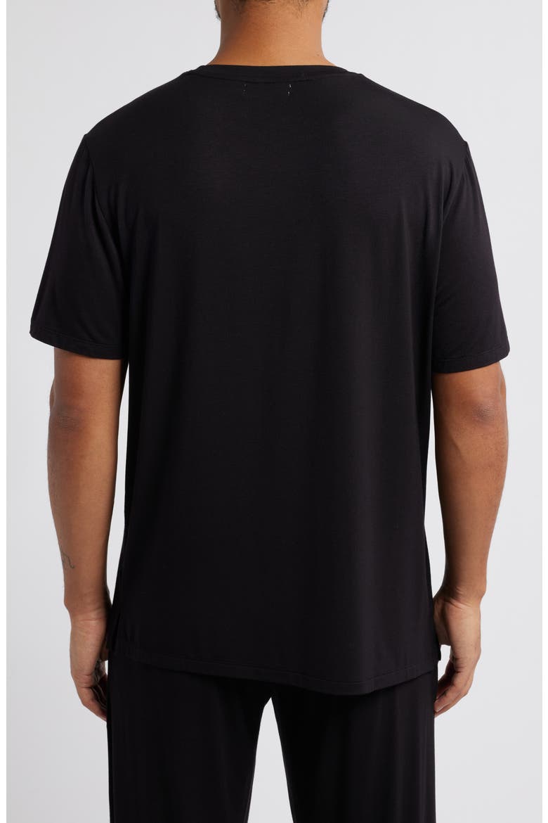 Moonlight Eco Stretch Modal Pajama T-Shirt, Alternate, color, BLACK