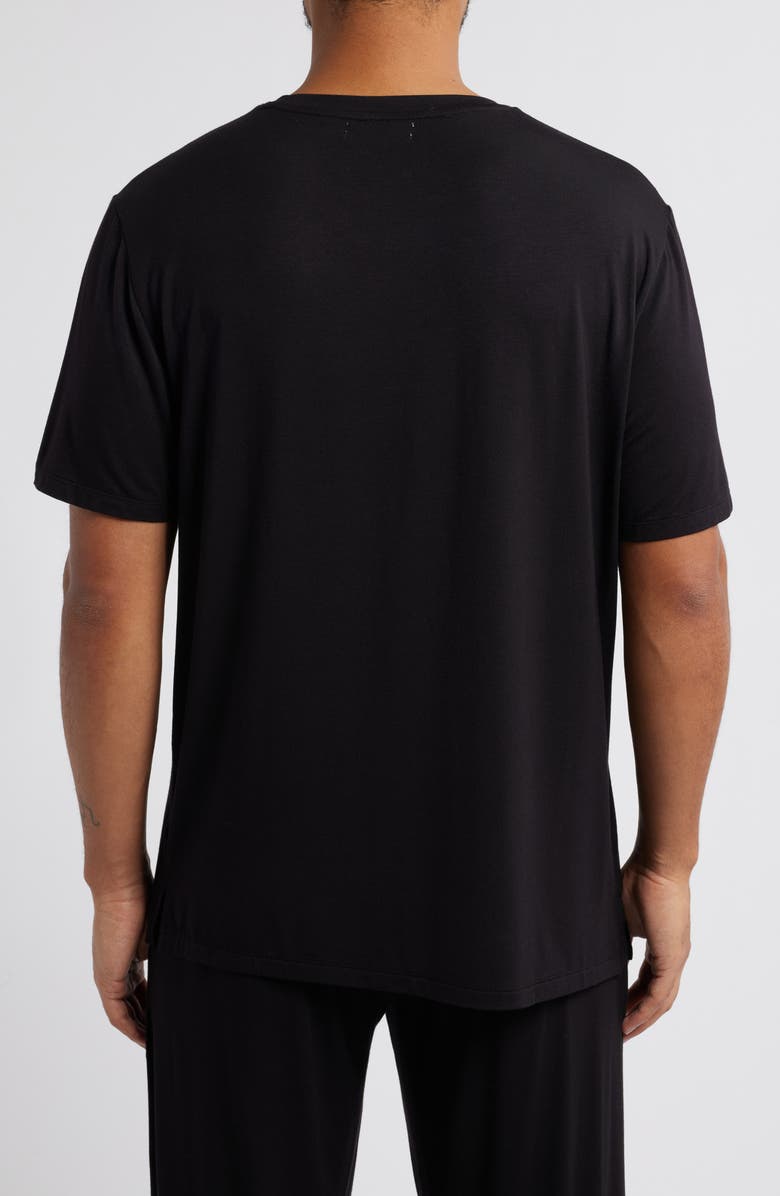 Nordstrom Moonlight Eco Stretch Modal Pajama T-Shirt, Alternate, color, Black