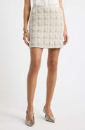Nordstrom Plaid Tweed Miniskirt