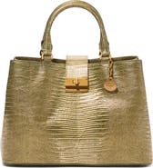Brahmin Small Denise Embossed Leather Satchel