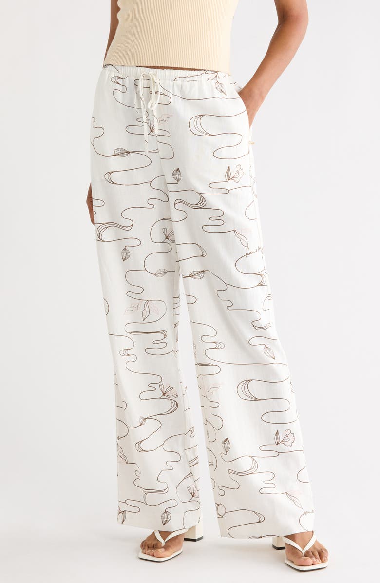 Scotch & Soda Pull-On Pants, Main, color, Wavy Floral