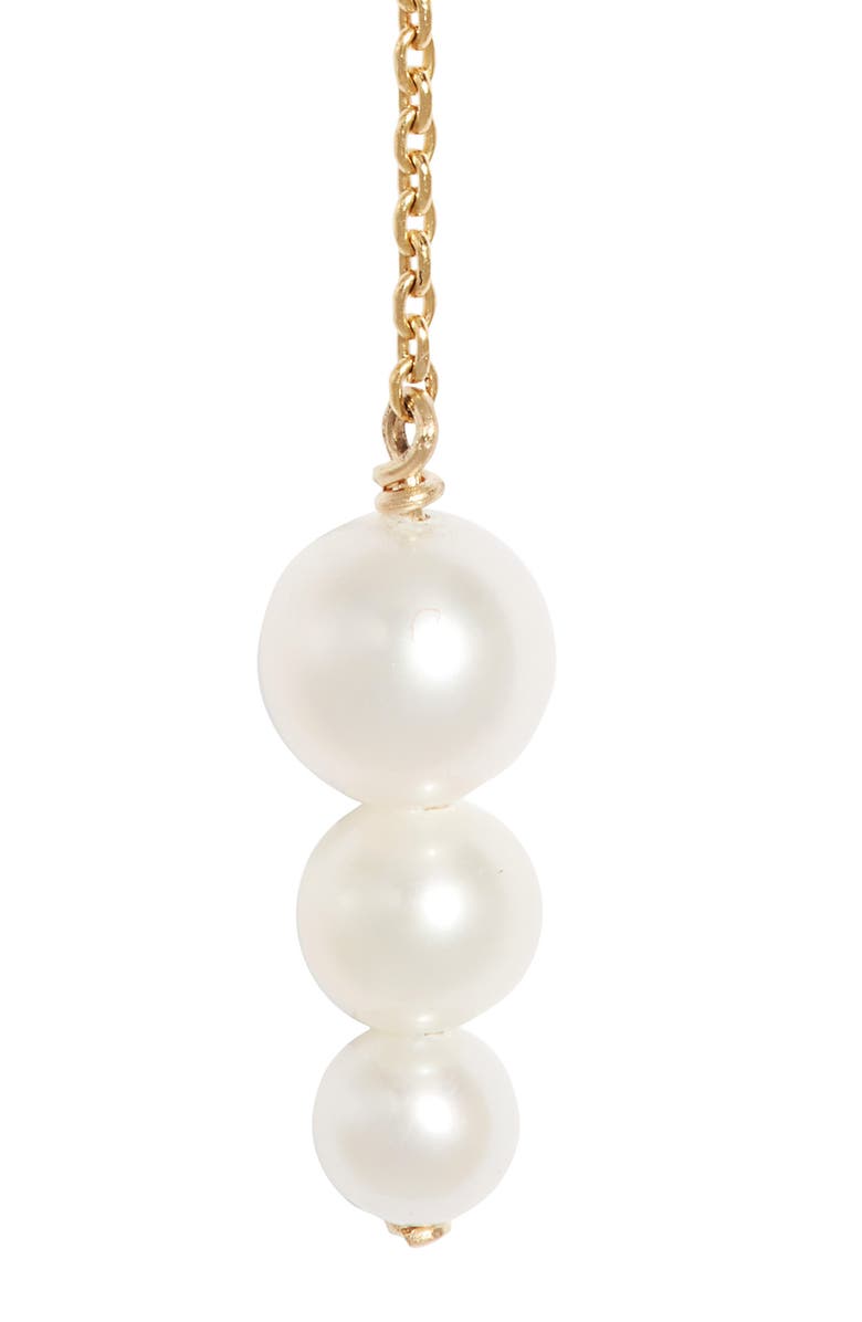 Poppy Finch Cultured Pearl Threader Earrings, Alternate, color, 