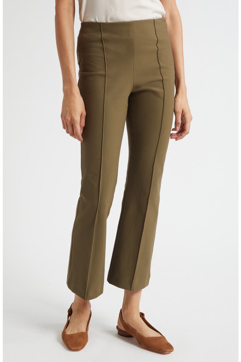 Niki Mid Rise Crop Flare Pants, Main, color, CYPRESS