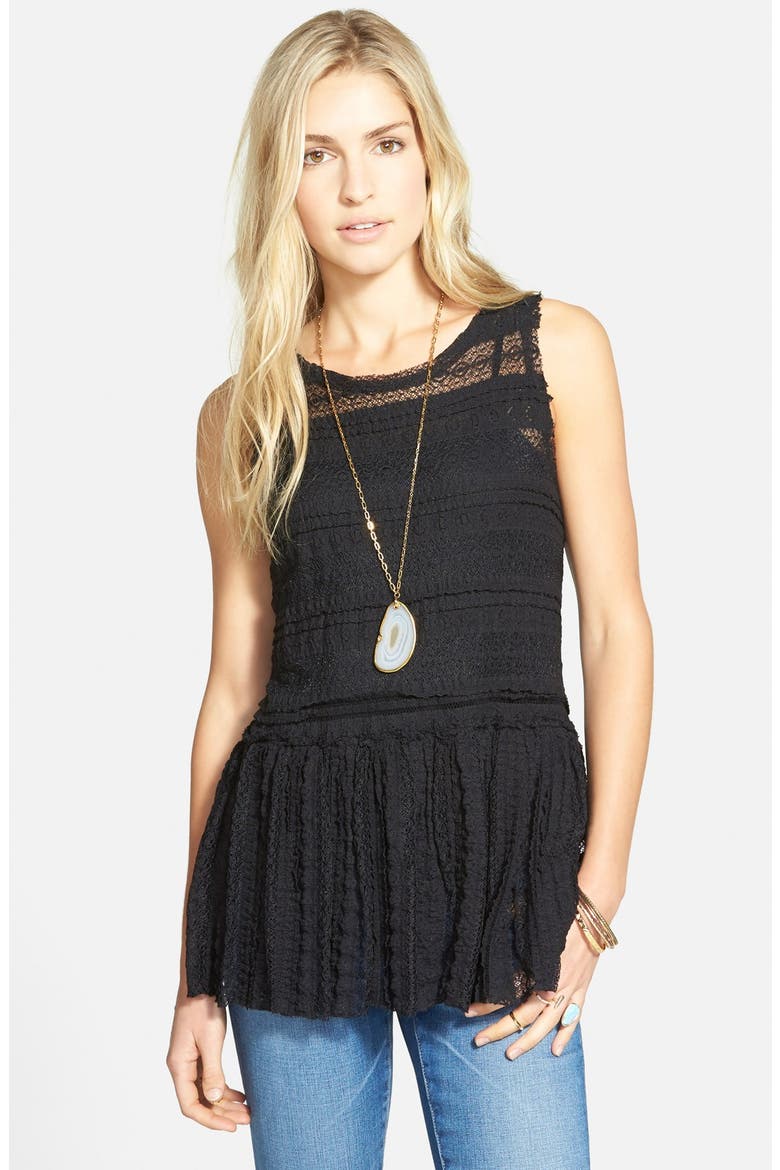 Textured Lace Camisole, Main, color, BLACK