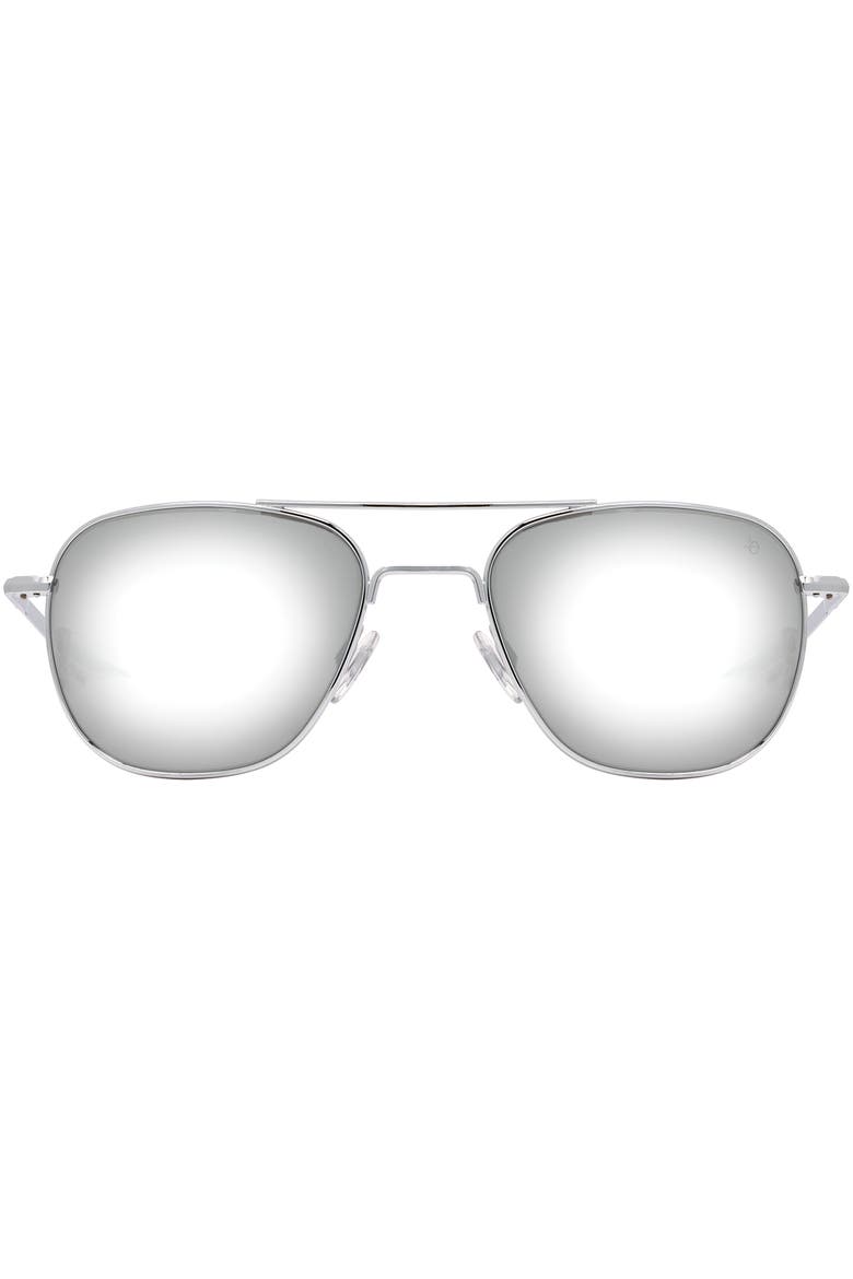 Original Pilot 55mm Aviator Nylon Non Polarized, Alternate, color, Silver - GNN