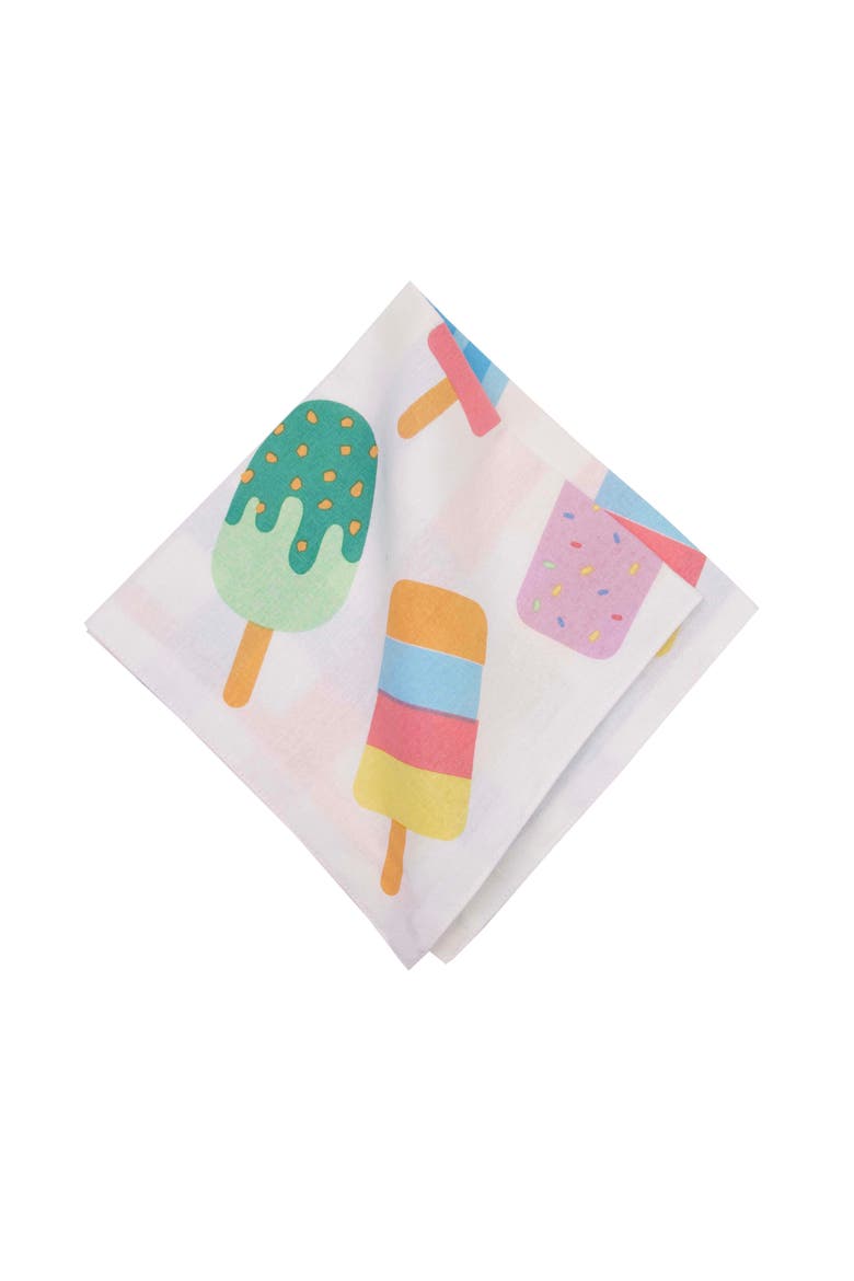 Popsicle Summer Embroidered Napkins Set of 6, Alternate, color, Pink