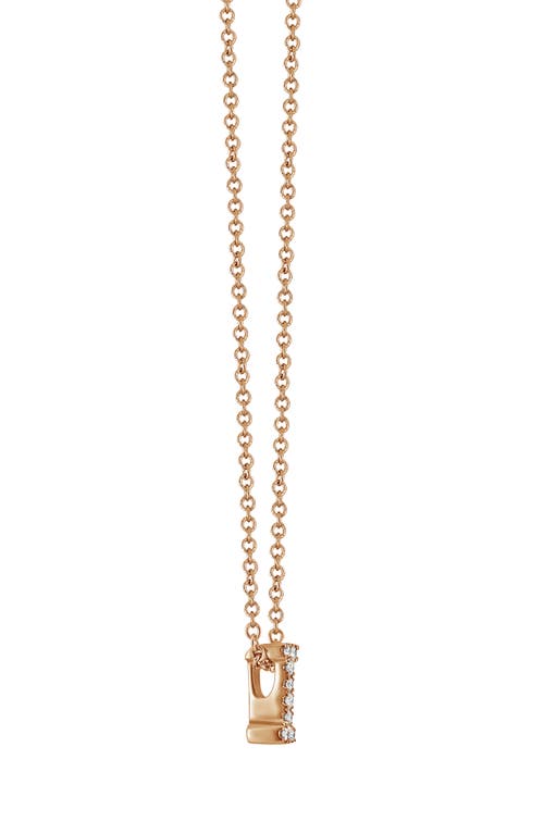Bony Levy Diamond Pavé Initial Pendant Necklace In 18k Rose Gold - I