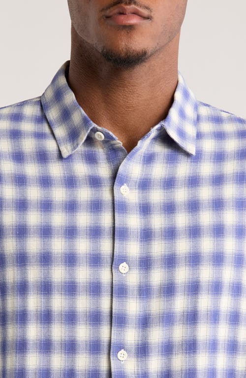 Pacsun Spring Plaid Long Sleeve Cotton Button-up Shirt In Blue