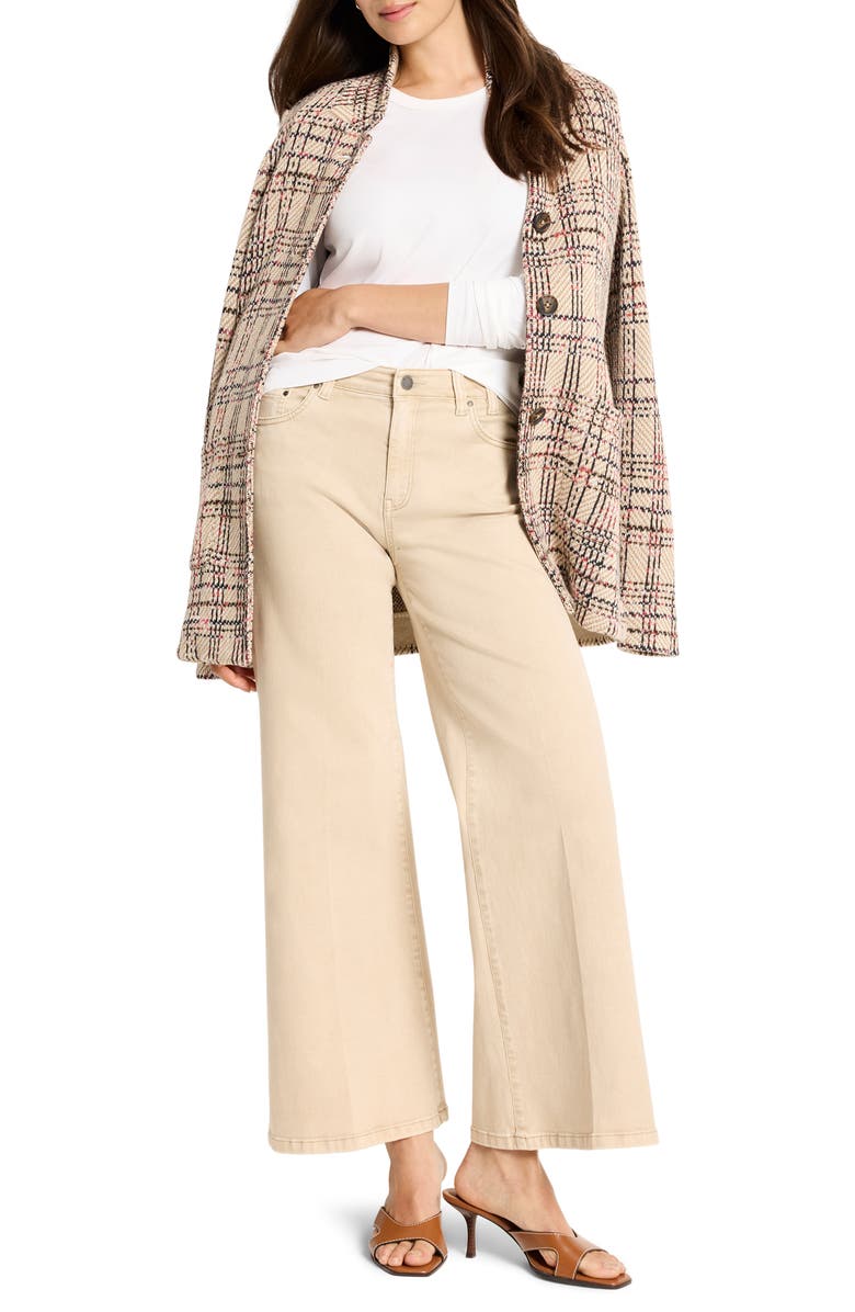 NIC+ZOE Perfect Knit Long Sleeve Top, Alternate, color, Paper White