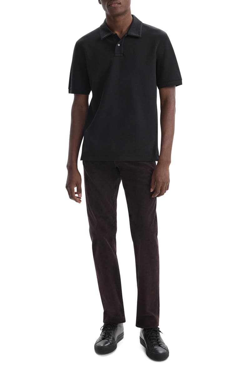 Theory Delroy Double Piqué Polo, Alternate, color, Black