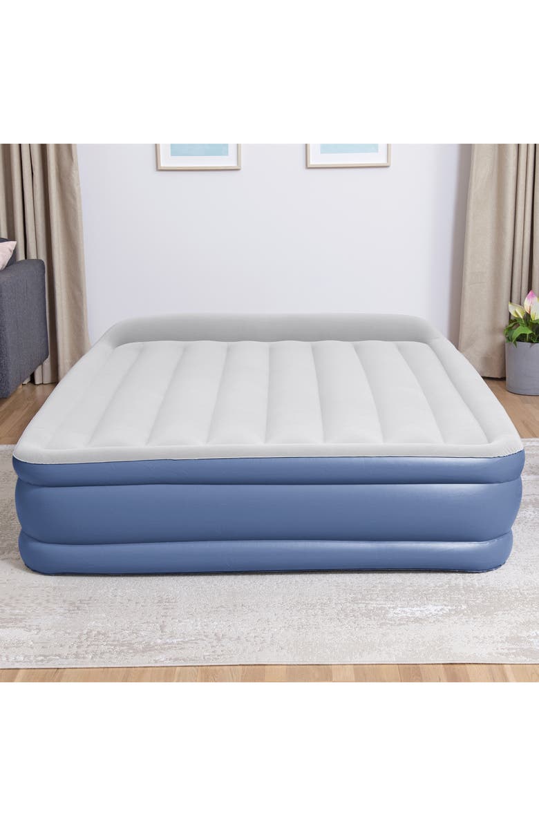 Bestway Tritech 18" Queen Air Mattress with Built-in AC Pump & Antimicrobial Coating, Alternate, color, Multicolored